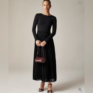 JCrew Pleated ballet dress in stretch cotton blend | size M